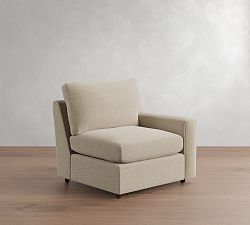 Open Box: Pearce Modern Square Arm Right Armchair - Performance Chateau Basketweave Oatmeal