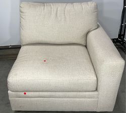 Open Box: Pearce Modern Square Arm Right Armchair - Performance Chateau Basketweave Oatmeal