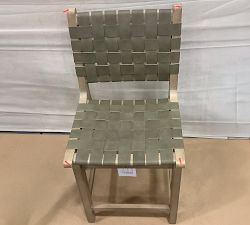 Open Box: Fenton Woven Leather Counter Stool (24") - Legacy Taupe, Seadrift
