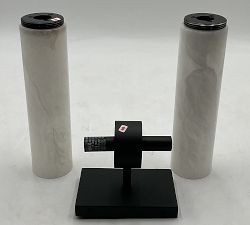 Open Box: Frances Alabaster Double Tube Sconce (22") - Matte Black