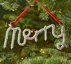 Beaded Merry Ornament