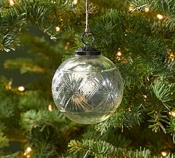 Metallic Cut Glass Ornament