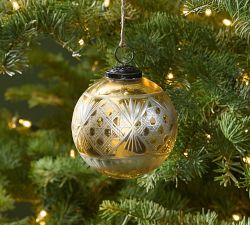 Metallic Cut Glass Ornament