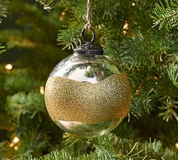 Silver &amp; Gold Glitter Ornament