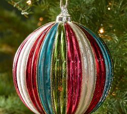 Striped Mercury Ball Ornament