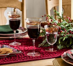 Gold Rim Goblets - Set of 4