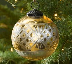 Metallic Cut Glass Ornament