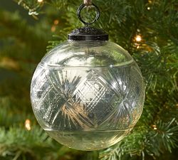 Metallic Cut Glass Ornament