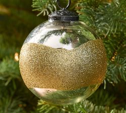 Silver &amp; Gold Glitter Ornament
