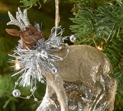 Winter Chalet Reindeer Ornament