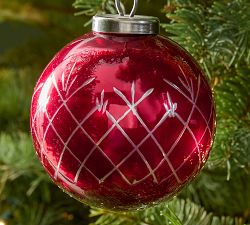 Red Cut Glass Ornament