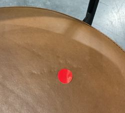 Open Box: Maison Leather Counter Stool (24") - Vintage Caramel, Antique Bronze