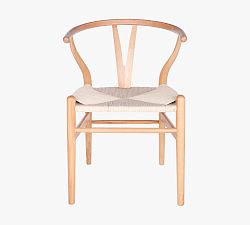 Open Box: Faith Dining Chair, Set of 2 - Natural Rush Seat, Natural Frame