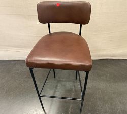 Open Box: Maison Leather Bar Stool (30"H) - Legacy Chocolate, Antique Bronze Legs