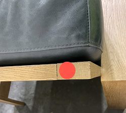 Open Box: Malibu Leather Accent Chair - Statesville Indigo, Gray Wash