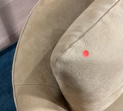 Open Box: Remmy Leather Swivel Armchair (39"W) - Nubuck Camel