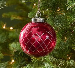 Red Cut Glass Ornament