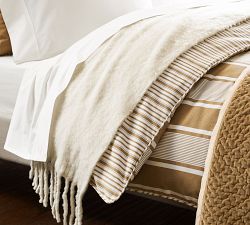 Mohair Solid Fringe Blanket