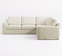 Big Sur Slipcovered L-Shaped Outdoor Sectional (114")