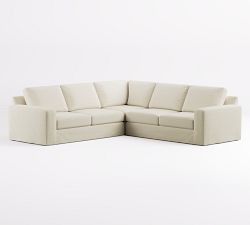 Big Sur Slipcovered L-Shaped Outdoor Sectional (114")