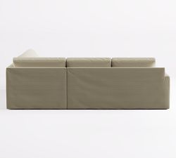 Big Sur Slipcovered L-Shaped Outdoor Sectional (114")