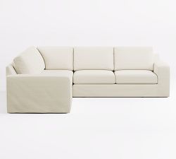 Big Sur Slipcovered L-Shaped Outdoor Sectional (114")