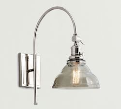 Vintage Glass Arc Sconce (18'')