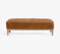Edgewood Leather Bench (54")