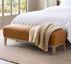 Edgewood Leather Bench (54")