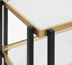 Keller Rectangular Glass Accent Table (16")