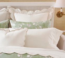 Scalloped Embroidered Percale Sham