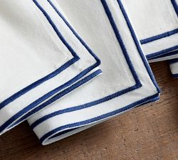 Gretchen Bordered Cotton/Linen Napkins - Set of 4