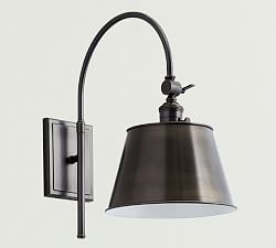 Tapered Metal Shade Arc Sconce (18'')