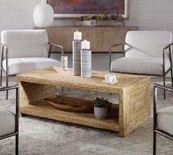 Noah Rectangular Woven Coffee Table (46")