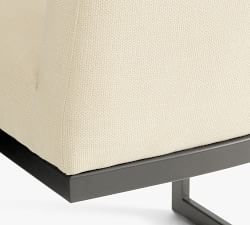 Classic Upholstered Metal Cantilever Dining Chair