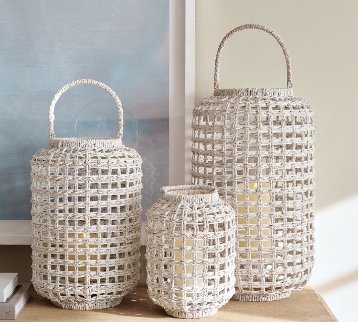 Conrad Woven Lantern Collection | Pottery Barn