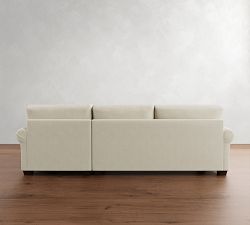 PB Comfort Modern Roll Arm Chaise Sleeper Sectional (112")