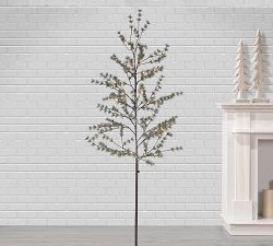 Lit Icy Pine Tree