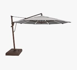 Carmela Round LED Metal Cantilever Umbrella (13')