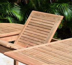 Nassau 9-Piece Teak Oval Outdoor Table (71"-95") + Placid Armchair Set