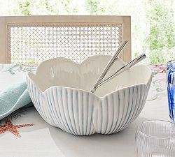 Enchanted Sea Figural Stoneware Serving Bowl