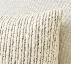 Mini Textured Striped Filled Pillow