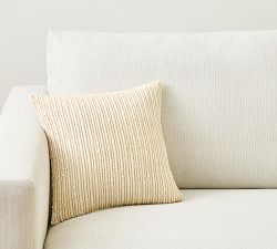 Mini Textured Striped Filled Pillow