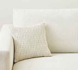 Mini Textured Striped Filled Pillow