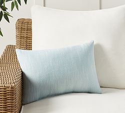 Open Box: Performance Slub Outdoor Pillow, 14" x 20" - Cloud