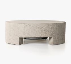 Bolinas Modern Concrete Round Outdoor Coffee Table (48")