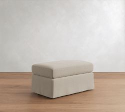Charlotte Slipcovered Modular Sectional Ottoman (35")