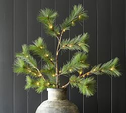 Faux Lit Pine Branch