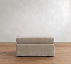 Charlotte Slipcovered Modular Sectional Ottoman (35")