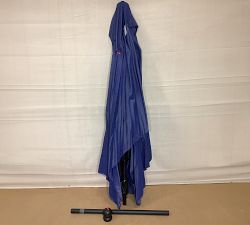 Open Box: 10' Rectangular Outdoor Umbrella with Aluminum Tilt Pole - Sunbrella Cobalt, Black